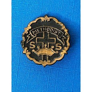 Vintage Methodist SS Pin Little System Copper